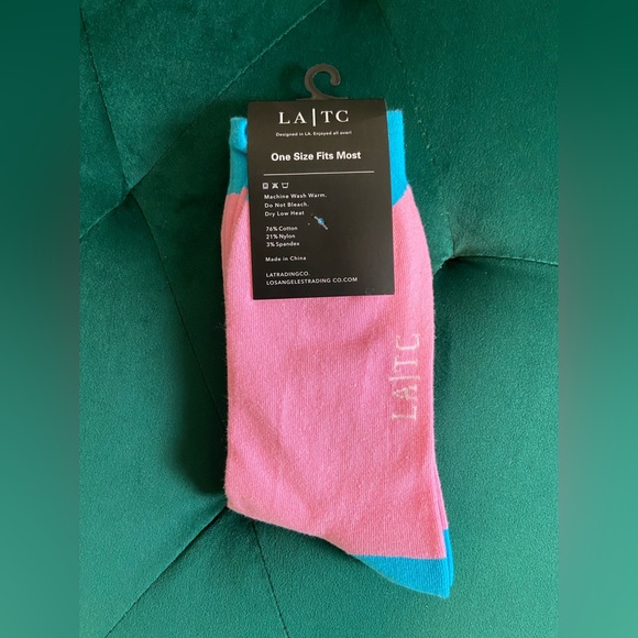 Pink / Blue LA TC 🪬Third Eye🪬 famous brands pyramid socks One Size - Picture 3 of 4